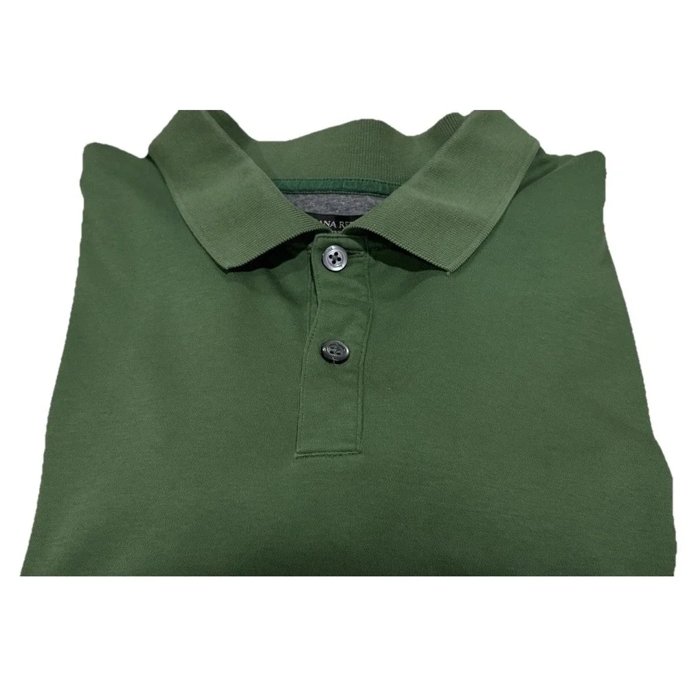 Banana Republic Men's‎ Short Sleeve Luxe Touch Polo Green Medium